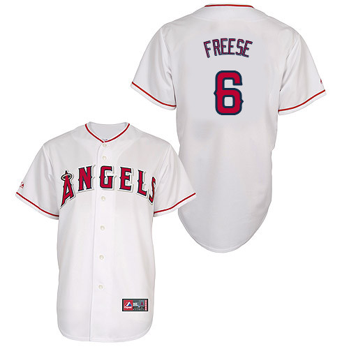 David Freese #6 Youth Baseball Jersey-Los Angeles Angels of Anaheim Authentic Home White Cool Base MLB Jersey
